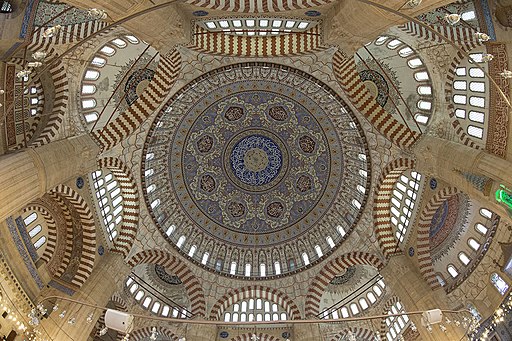 A self-similar Fractal pattern seen in the dome of the Selimiye Mosque in Edirne