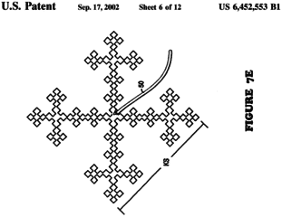 Patent image of the vicsek fractal antenna