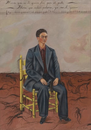 Frida Kahlo's Self Portrait with Cropped Hair (1940)
