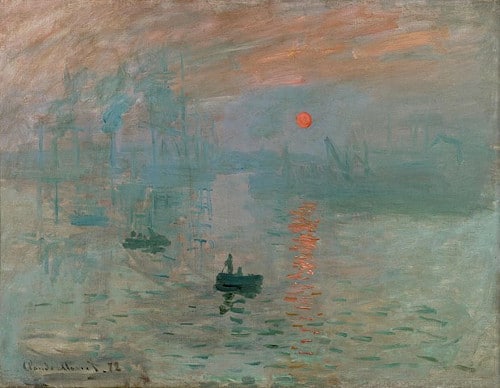 Monet's Impression, Sunrise gave the name to the Impressionism movement