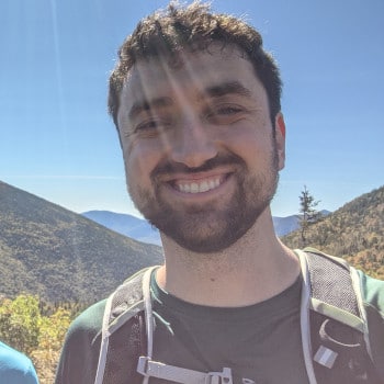 Mike while hiking up Mt. Galehead in New Hampshire