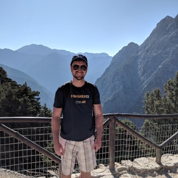 Mike hiking in Samaria Gorge