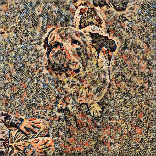 Stella the puppy Style Transferred to that of Jackson Pollock's Convergence