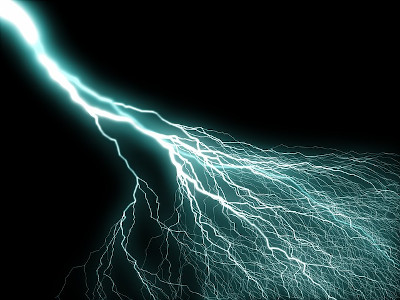Lightning showing a fractal pattern