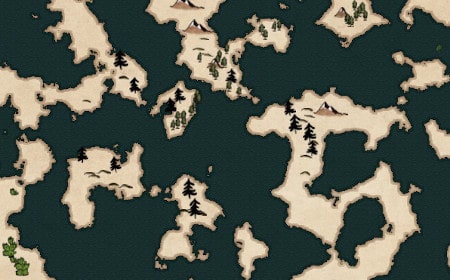 A random fantasy map generated with Wonderdraft