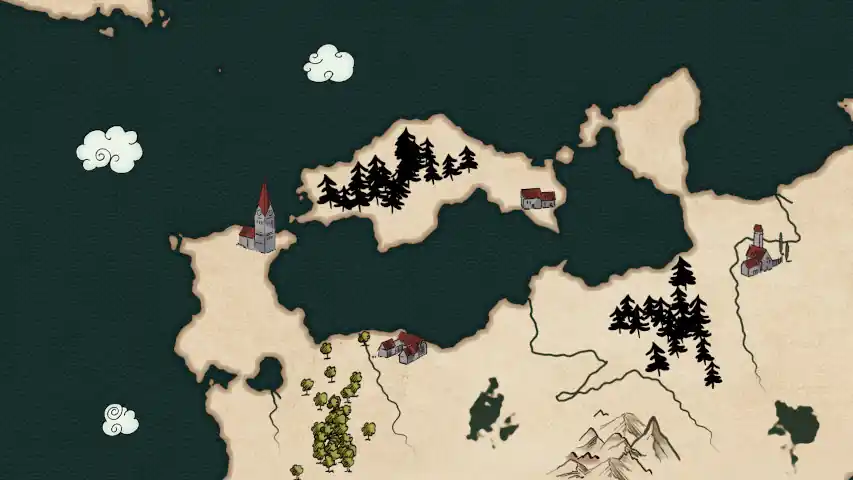 A Wonderdraft map using popular assets