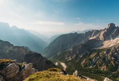 Mountains forming a fractal landscape