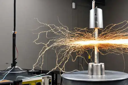 A Van der Graaf Machine generating electricity