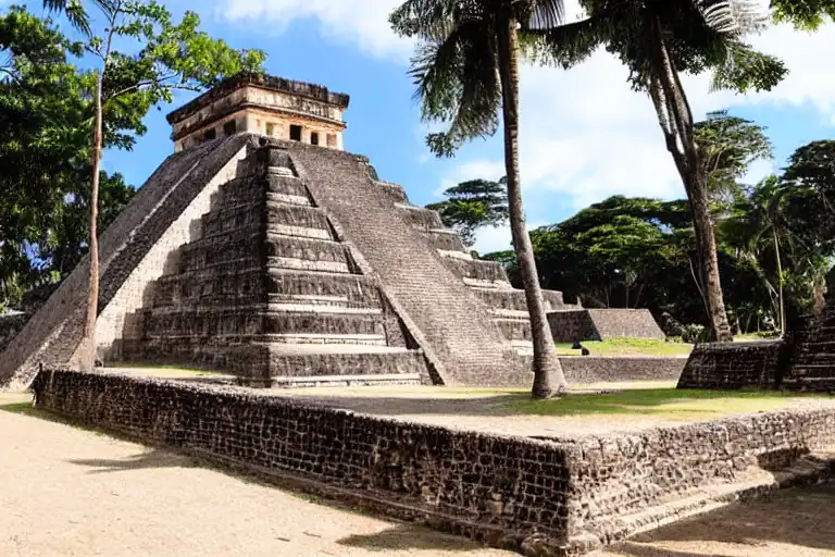 Mayan style stone pyramids part of Mexico's rich cultural heritage