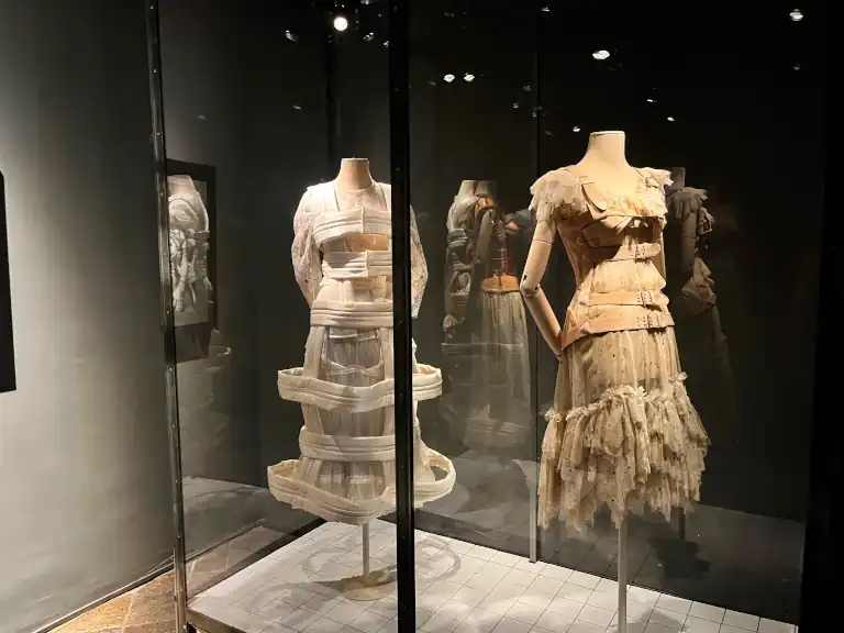 Paul Gaultier's salmon colored dress in the Frida Kahlo museum