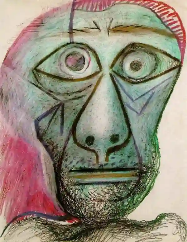 Picasso's Self Portrait Facing Death (1972)