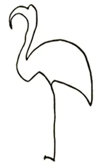 Picasso's minimalist line drawing of a Flamingo