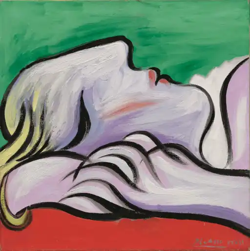 Picasso's Le Repose from his Rose Period that is one of the paintings depicting his lover Marie Walter