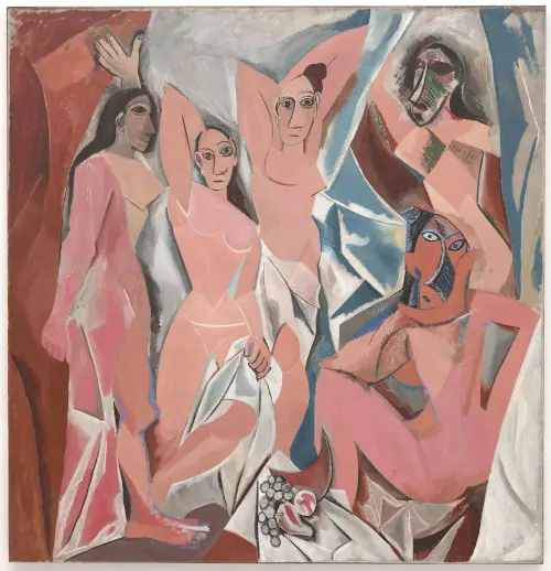 Picasso's Les Demoiselles d'Avignon painted in 1907. Public domain